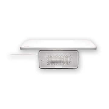 Picture of Freshview Wellness Monitor Stand With Air Purifier, For 27" Monitors, 22.5" X 11.5" X 5.4", White, Supports 200 Lbs
