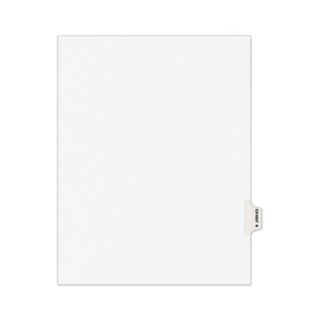 Picture of avery-style preprinted legal side tab divider, 26-tab, exhibit r, 11 x 8.5, white, 25/pack, (1388)