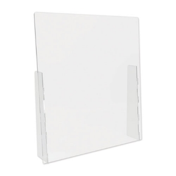Picture of Counter Top Barrier With Full Shield, 31.75" X 6" X 36", Acrylic, Clear, 2/carton