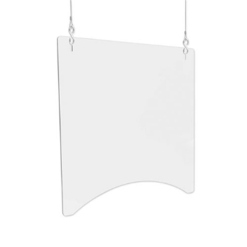 Picture of Hanging Barrier, 23.75" X 23.75", Acrylic, Clear, 2/carton