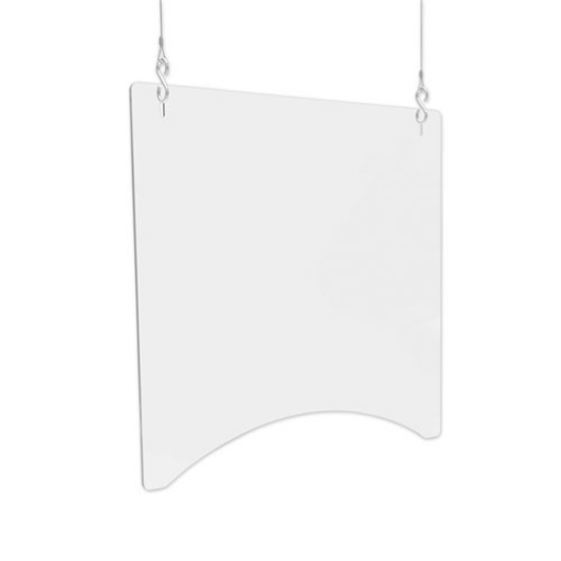 Picture of Hanging Barrier, 23.75" X 23.75", Acrylic, Clear, 2/carton