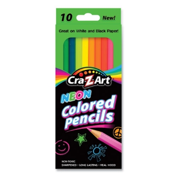 Picture of Neon Colored Pencils, 10 Assorted Lead and Barrell Colors, 10/Set