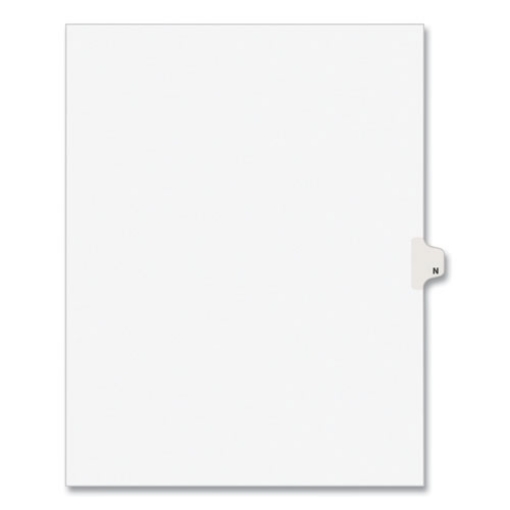Picture of Preprinted Legal Exhibit Side Tab Index Dividers, Avery Style, 26-Tab, N, 11 X 8.5, White, 25/pack, (1414)