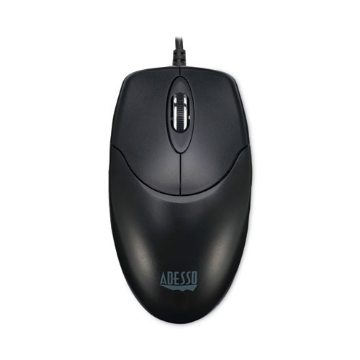 Picture of Three-Button Desktop Optical Scroll USB Mouse, USB 2.0, Left/Right Hand Use, Black