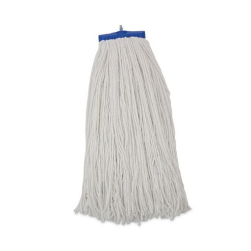 Picture of Cut-End Lie-Flat Wet Mop Head, Rayon, 24oz, White, 12/carton