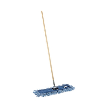 Picture of Dry Mopping Kit, 24 X 5 Blue Synthetic Head, 60" Natural Wood/metal Handle