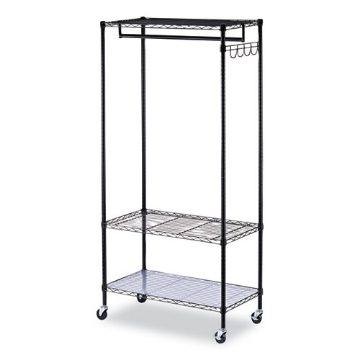 Picture of Wire Shelving Garment Rack, 30 Garments, 36w X 18d X 75h, Black