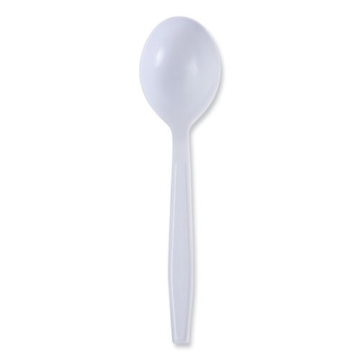 Picture of Heavyweight Wrapped Polypropylene Cutlery, Soup Spoon, White, 1,000/carton