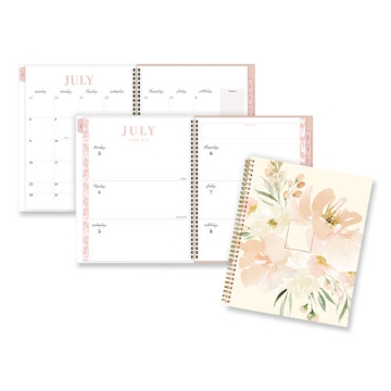 Picture of leah bisch academic year weekly/monthly planner, floral art, 11 x 9.87, floral cover, 12-month (july to june): 2023 to 2024