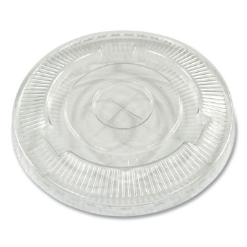 Picture of Crystal-Clear Cold Cup Straw-Slot Lids, Fits 9 to 10 oz PET Cups, 1,000/Carton