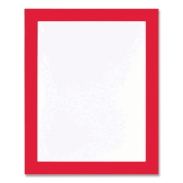 Picture of Self Adhesive Sign Holders, 11 x 17 Insert, Clear with Red Border, 2/Pack