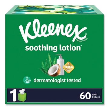 Picture of Lotion Facial Tissue, 3-Ply, White, 60 Sheets/Box, 27 Boxes/Carton