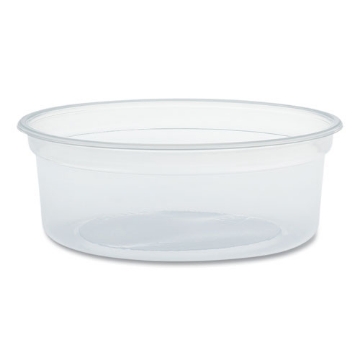 Picture of MicroGourmet Food Container, 8 oz, 4.1 Diameter x 1.14 h, Clear, Plastic, 500/Carton