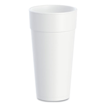 Picture of Foam Drink Cups, Hot/cold, 24 Oz, White, 25/bag, 20 Bags/carton