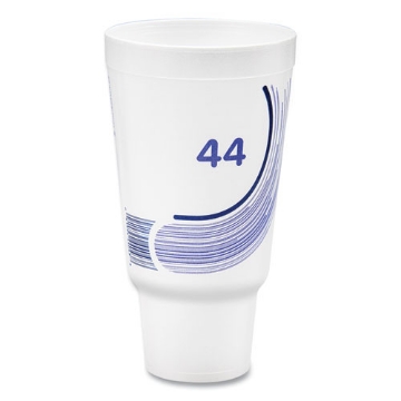 Picture of Breeze Hot/Cold Insulated Foam Drinking Cups, Pedestal Cup, 44 oz, Purple/White/Blue, 300/Carton