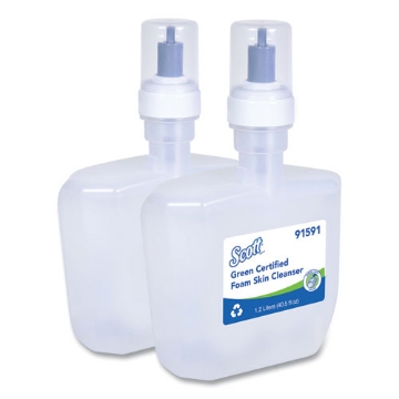 Picture of Essential Green Certified Foam Skin Cleanser, Unscented, 1,200 Ml, 2/carton