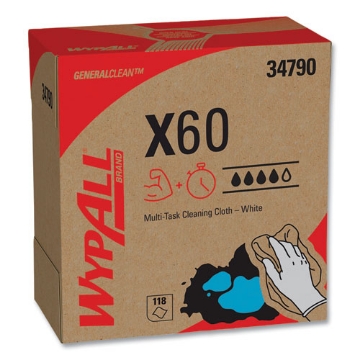 Picture of General Clean X60 Cloths, POP-UP Box, 8.34 x 16.8, White, 118/Box