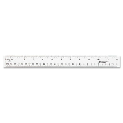 Picture of Clear Flexible Acrylic Ruler, Standard/metric, 12" Long, Clear