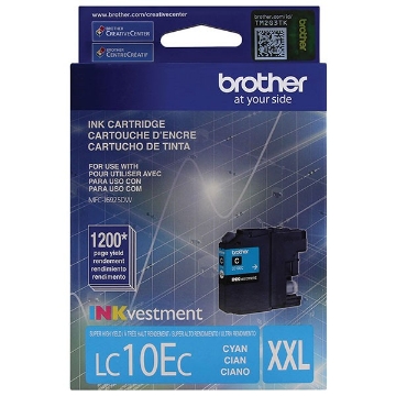 Picture of Brother LC10EC Super High Yield Cyan Inkjet Cartridge (1200 Yield)