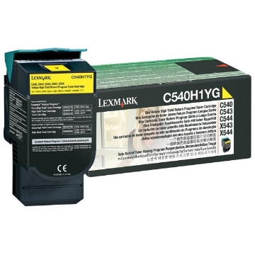Picture of Lexmark C540H1YG High Yield Yellow Toner (2000 Yield)