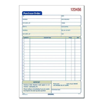 Picture of BOOK,PRCH ORDR,CRBLS10/PK