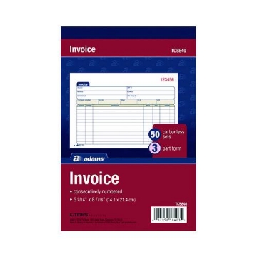 Picture of BOOK,INVOCE,3PT, 50ST/BK