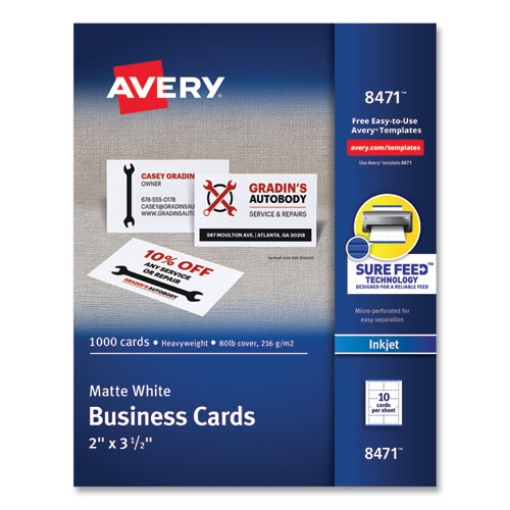 Picture of CARD,BUSINS,IJ,1000BX,WHT