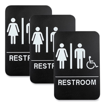Picture of SIGN,RSTRM,UNSX,6X9,BK/WH