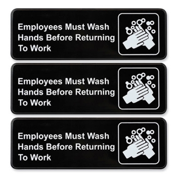 Picture of SIGN,WSH,YR,HND,9X3,BK/WH