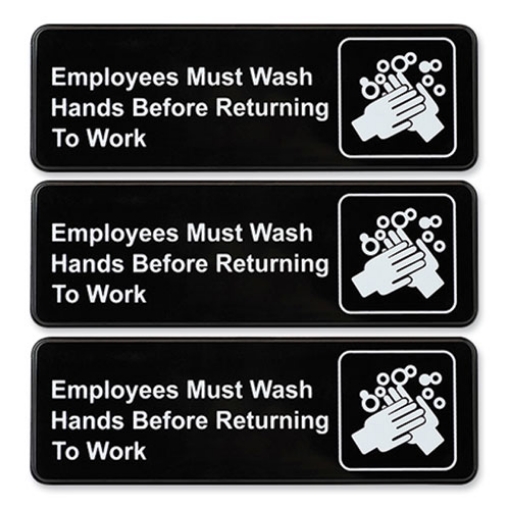 Picture of SIGN,WSH,YR,HND,9X3,BK/WH