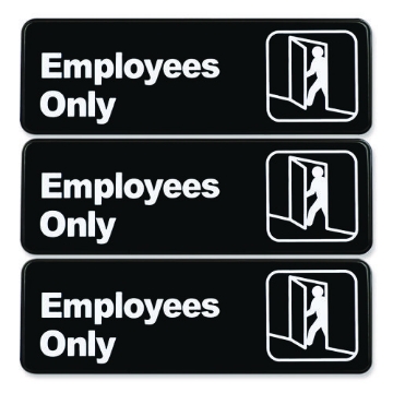 Picture of SIGN,EMPLY,ONLY,9X3,BK/WH