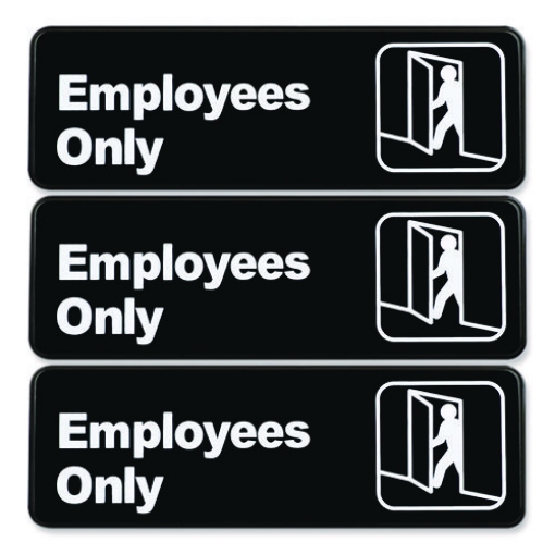 Picture of SIGN,EMPLY,ONLY,9X3,BK/WH