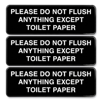 Picture of SIGN,DONOTFLUSH,9X3,BK/WH