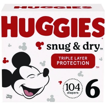 Picture of DIAPERS,BABY,SIZE6,104CT