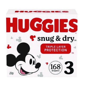 Picture of DIAPERS,BABY,SIZE3,168CT
