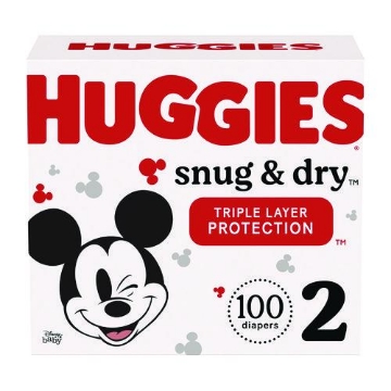 Picture of DIAPERS,BABY,SIZE2,100CT