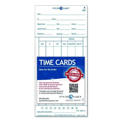 Picture of CARD,TIME,3800,100/PK