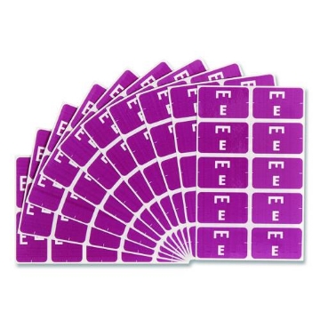 Picture of LABEL,FLDR,LETTER-E,1C/PK