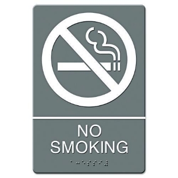 Picture of SIGN,WALL,ADA,NO SMKG,GY