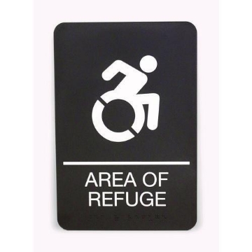 Picture of SIGN,AREA OF REFUGE,BK
