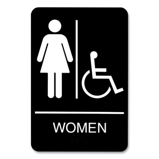 Picture of SIGN,RSTRM,WMN,6X9,BK/WH